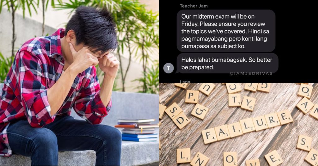 Student Ruthlessly Replies to Teacher's Exam Failure Warning: "Maybe it Defines You" 5 Student ruthlessly replies to teacher's exam failure warning
