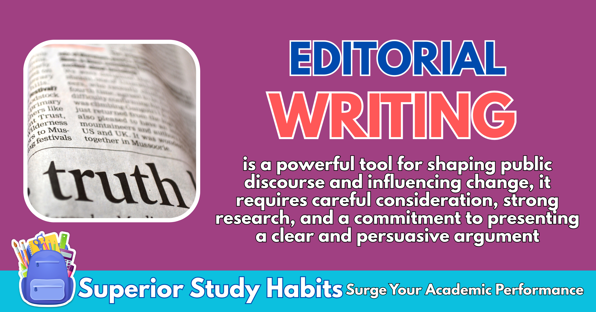 How to Become a Great Editorial Writer, A Tip from an NSPC Qualifier