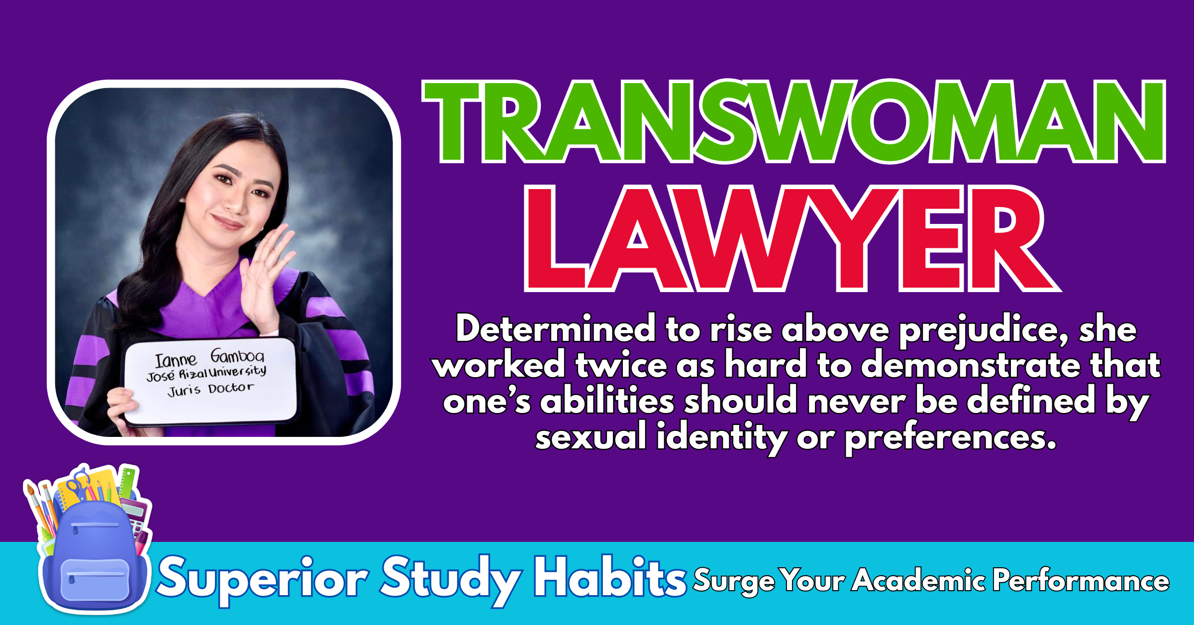 Rising Above the Prejudice, Supported by Parents: PH Now Has Its First Ever Openly Transwoman Lawyer