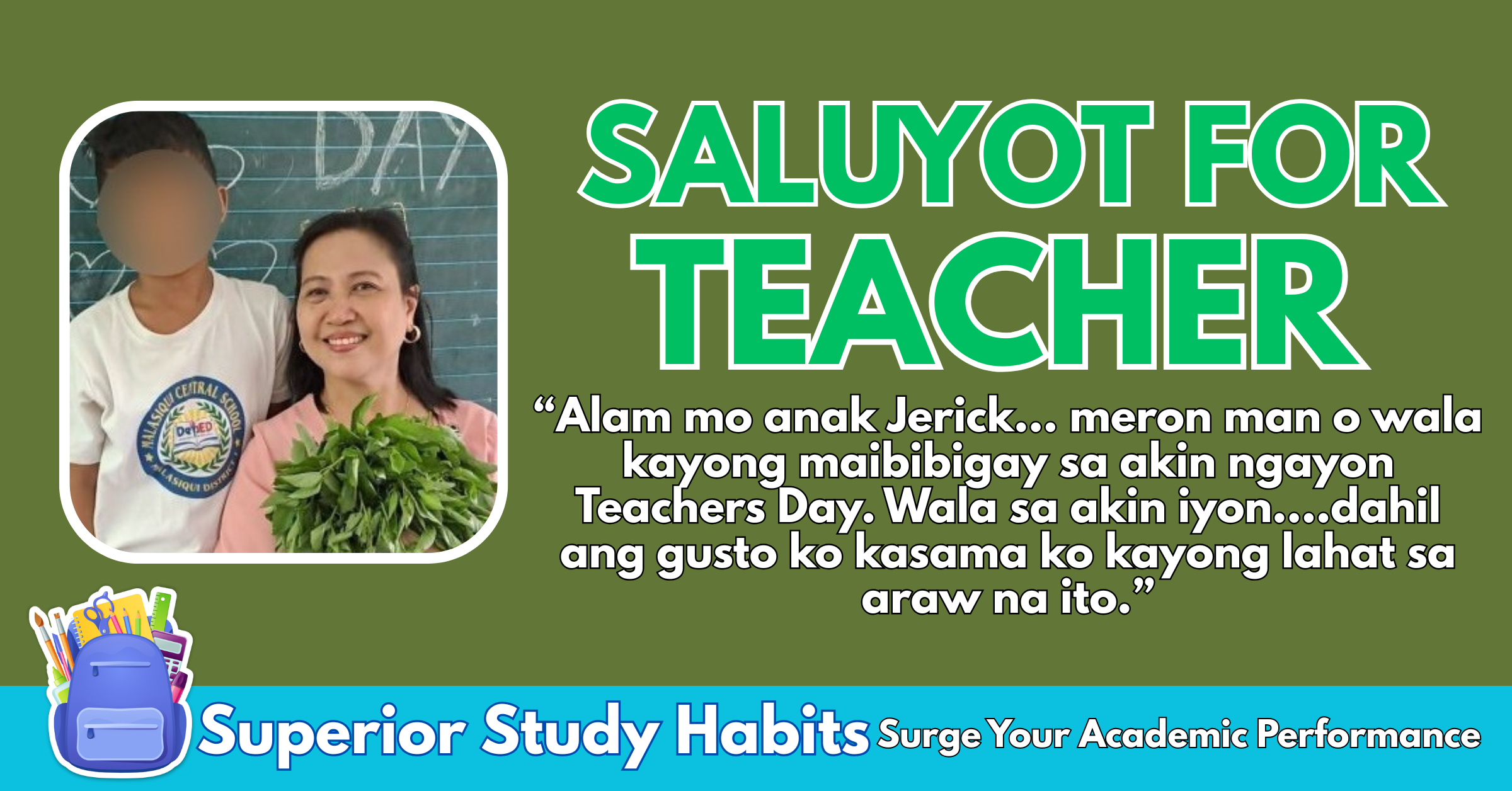 Child Could Not Afford Expensive to Gift, Teacher in Tears After Receiving Saluyot from Pupil - True, Humble