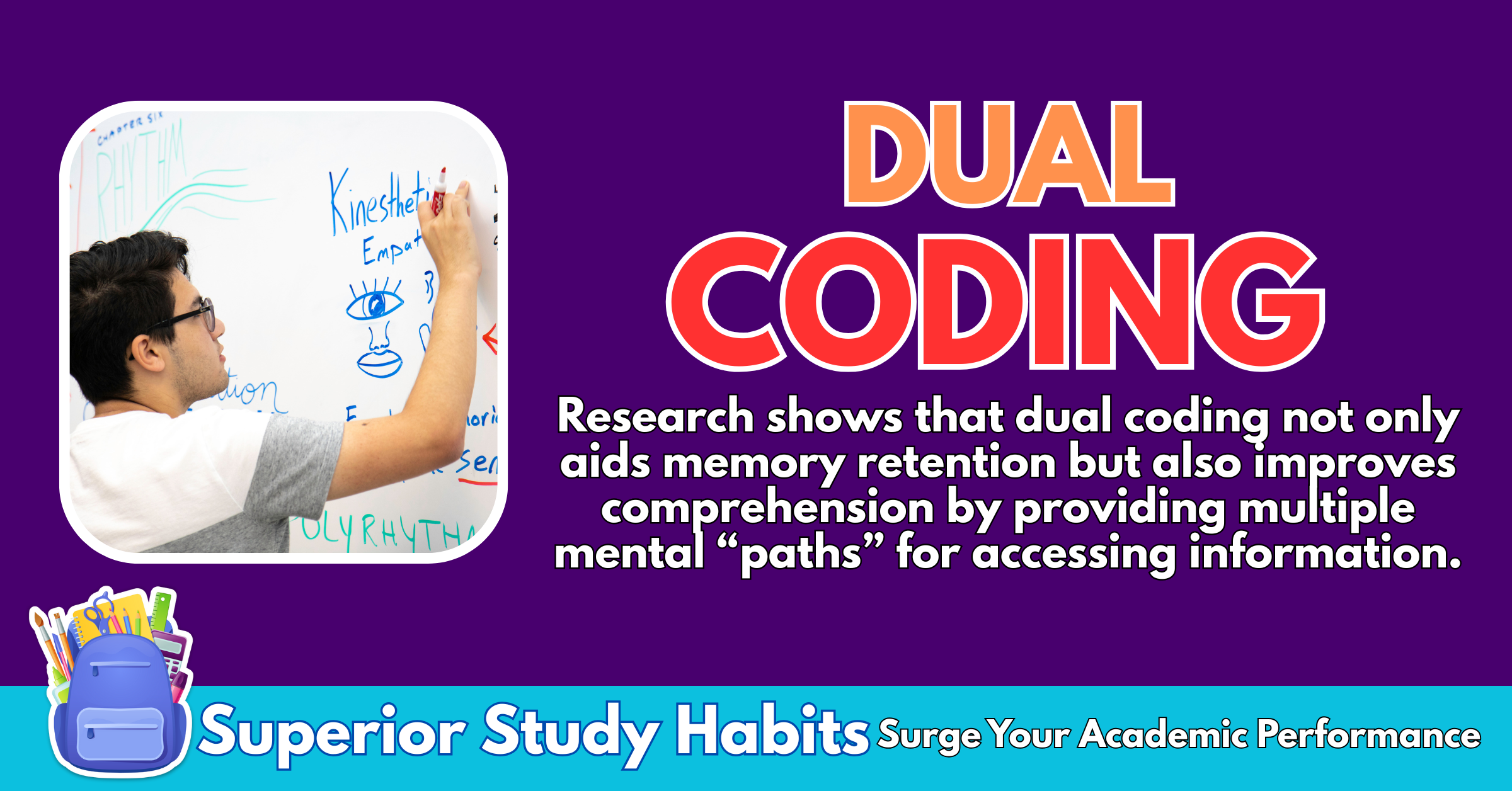 7 Tips on How to Use Dual Coding - The Powerful Combo of Words and Visuals to Double Your Learning Efficiency