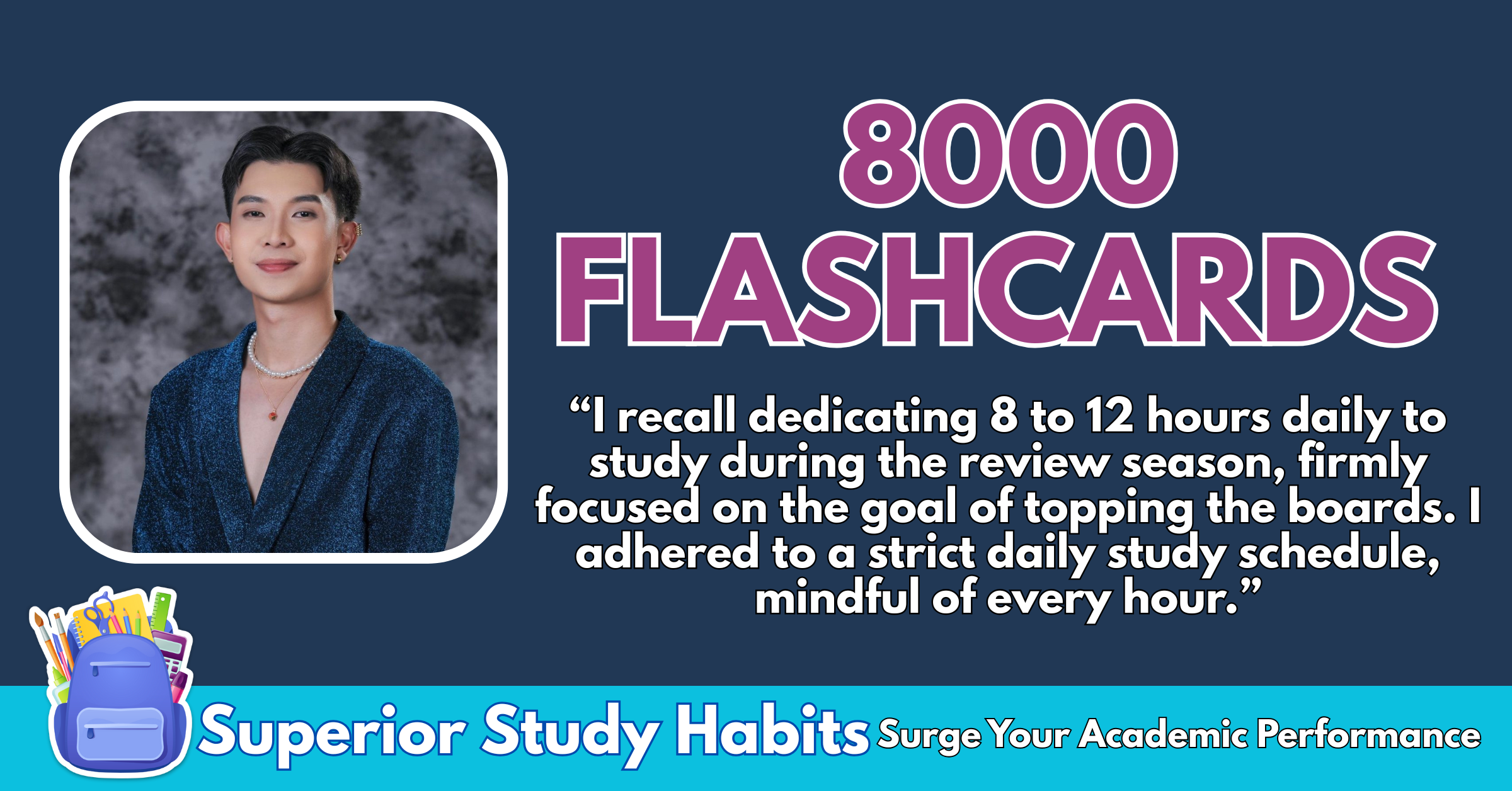 He Mastered Over 8000 Nursing Flashcards and Studied 8-12 Hours Daily to Top the Nurse Board Exam