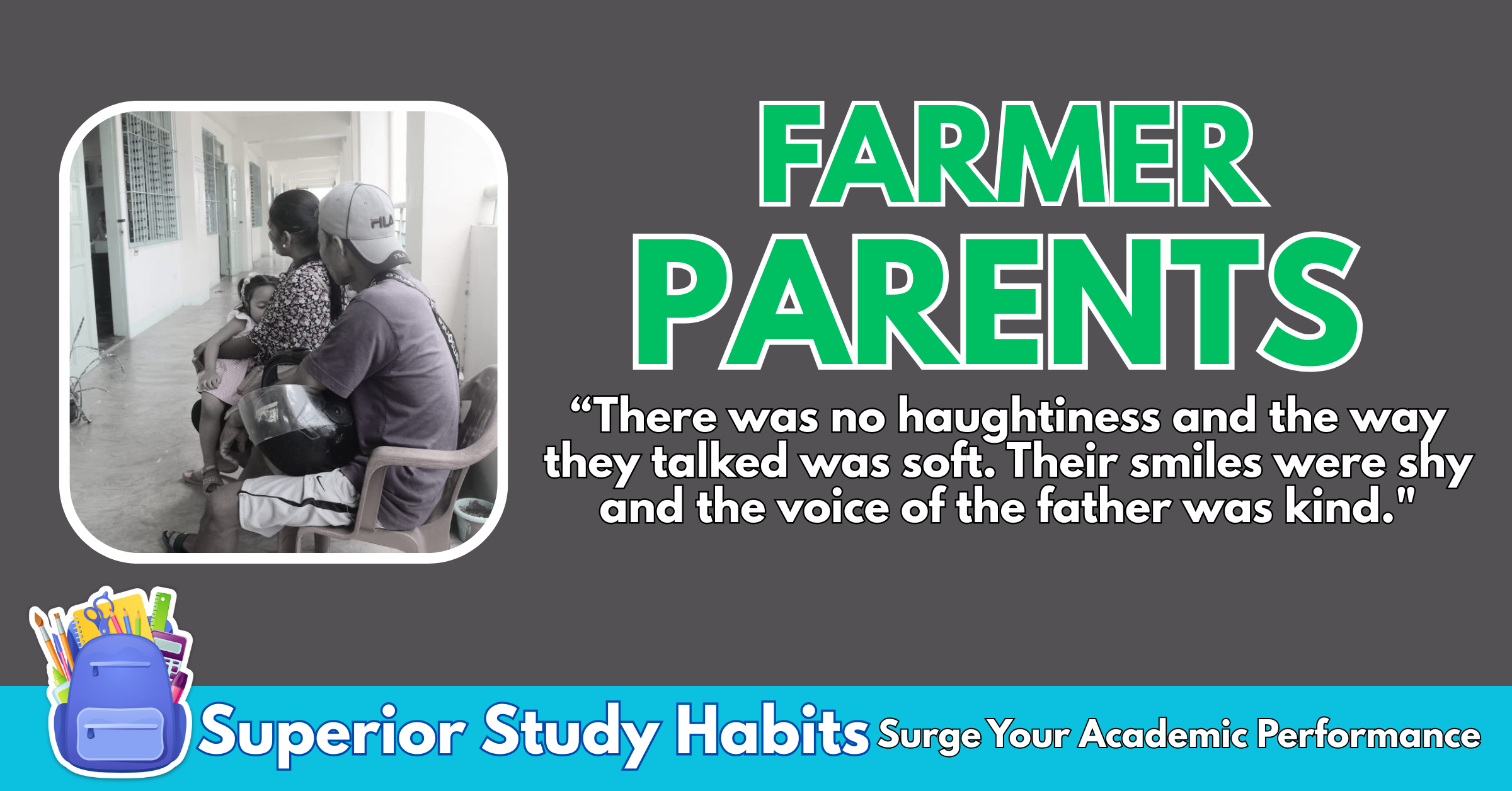 Farmer Parents Patiently Wait for Demo Teacher Daughter to Finish Demo Teaching - Priceless Act