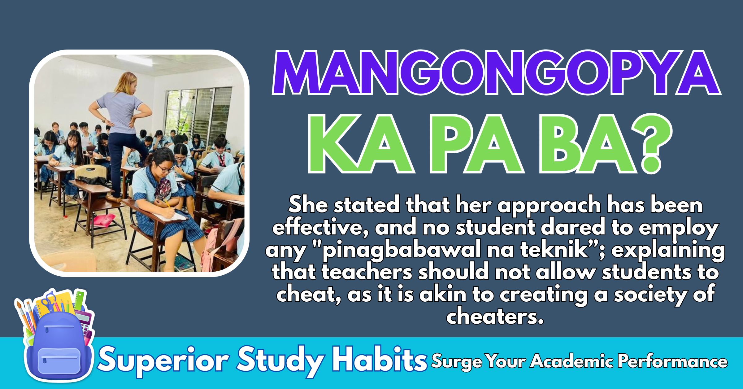 Kontra Pinagbabawal na Teknik! Teacher Stands on Chair While Students Take Test - Netizens Commented