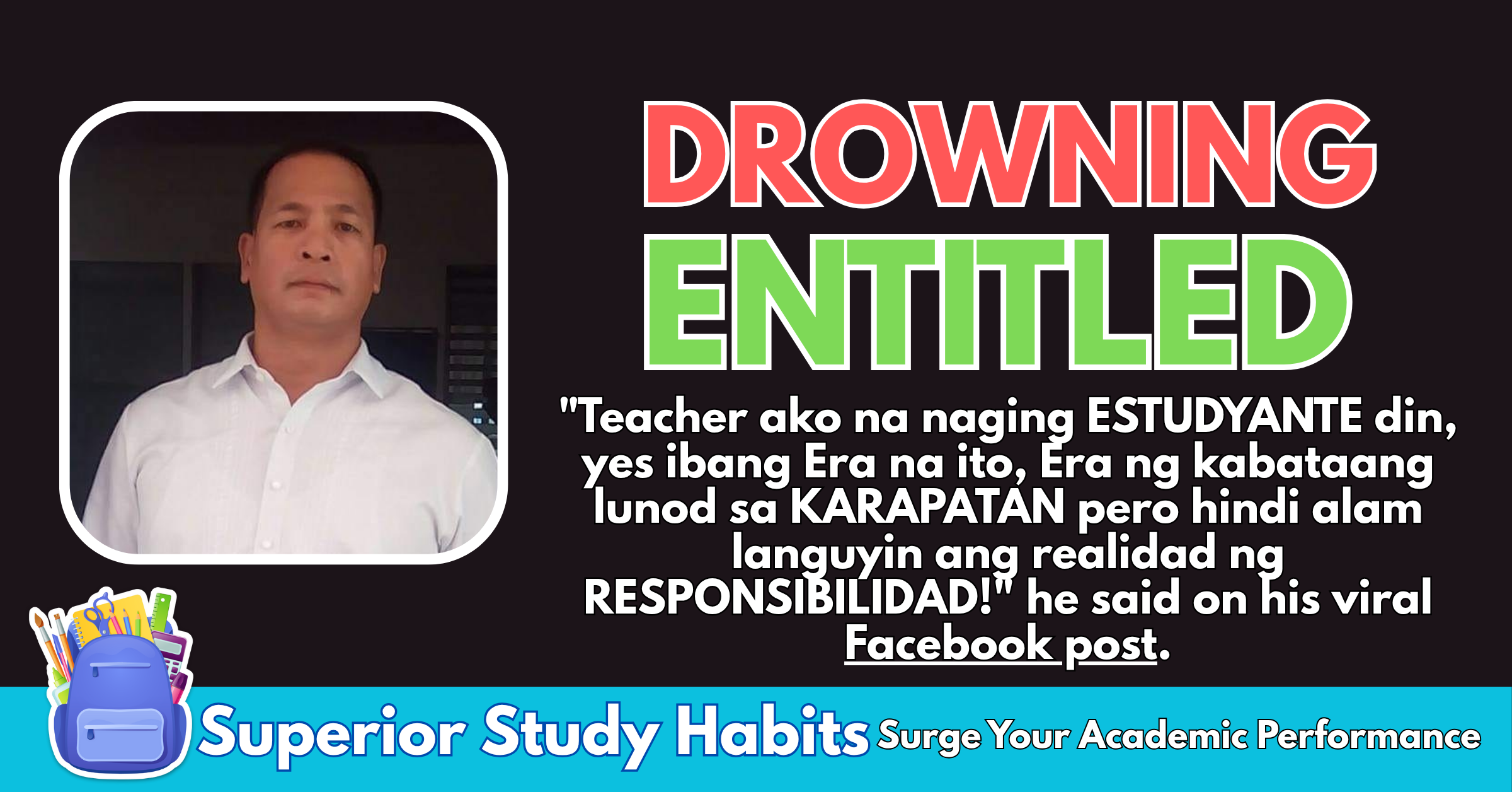 Youth Today are Drowning in Entitlements Yet Unable to Swim Due to Rights - HS Teacher Compares Children Before vs. Present