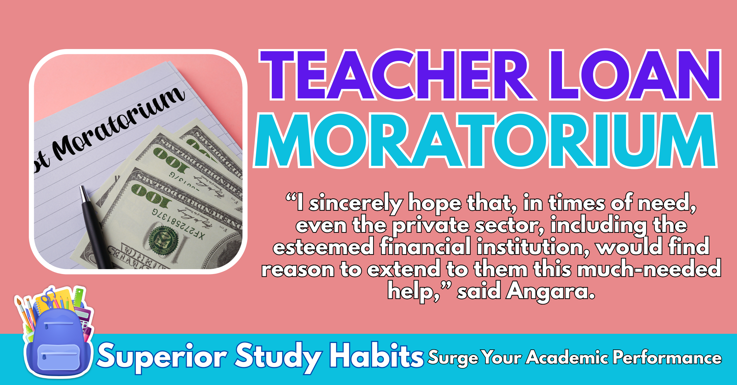 At Least 4 Typhoons Severely Affected PH in Last 3 Months, Angara Asks Financial Institutions for 3-Month Teacher Loan Moratorium