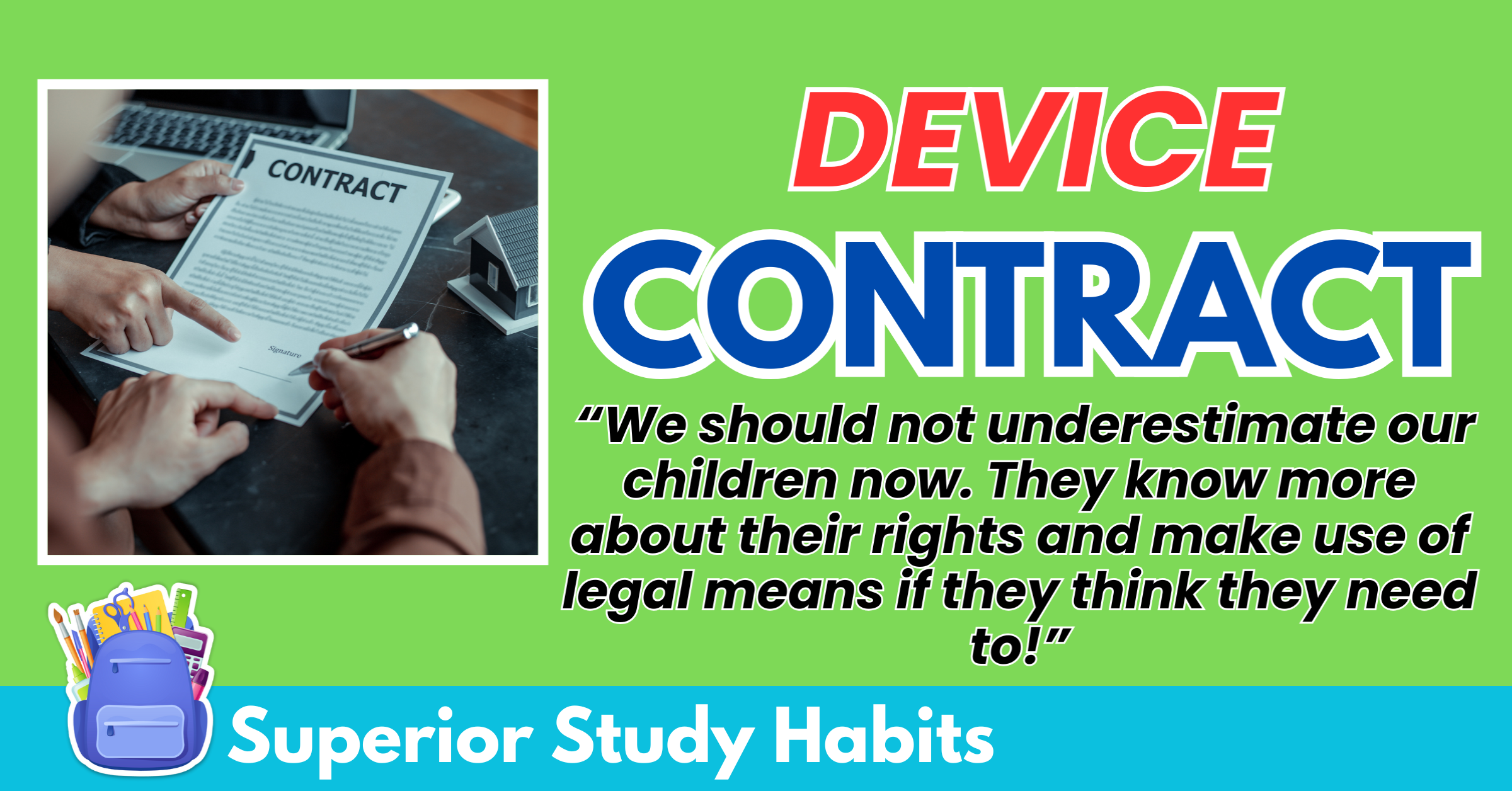 11-year-old Makes Device Usage Contract