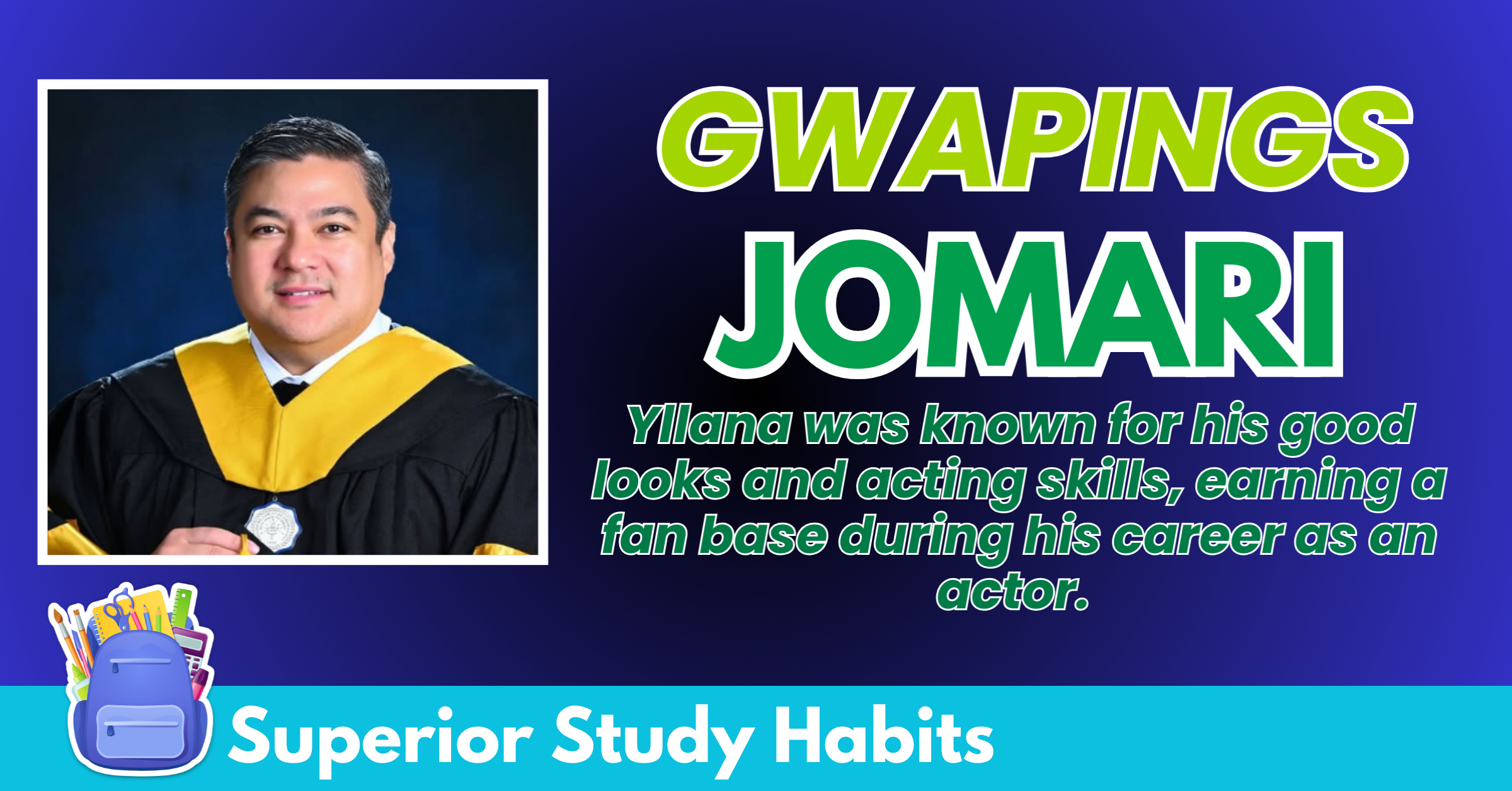 Gwapings Jomari Yllana Finishes Masters Degree
