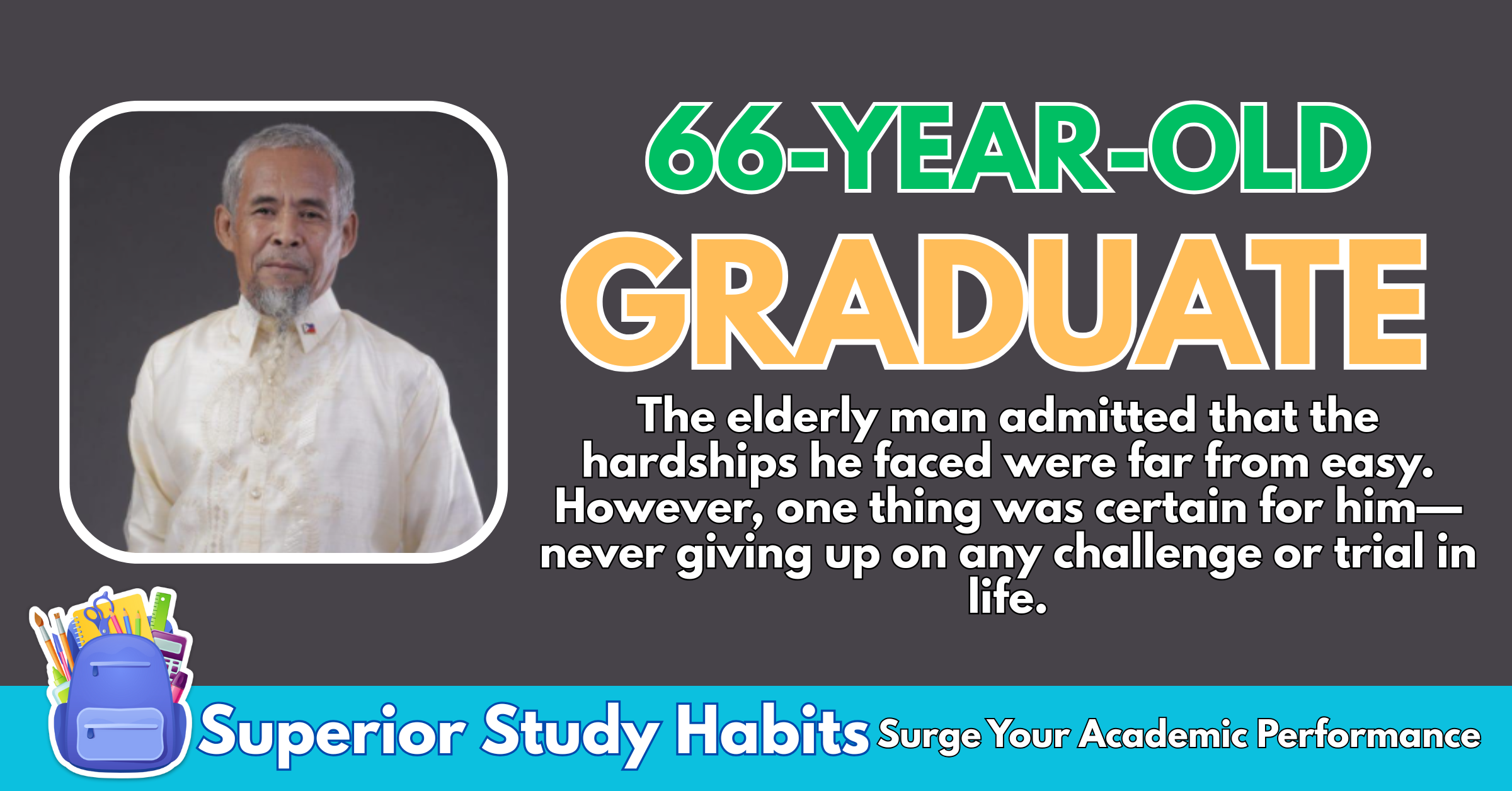 66-year-old Inspires Many After Graduating from College