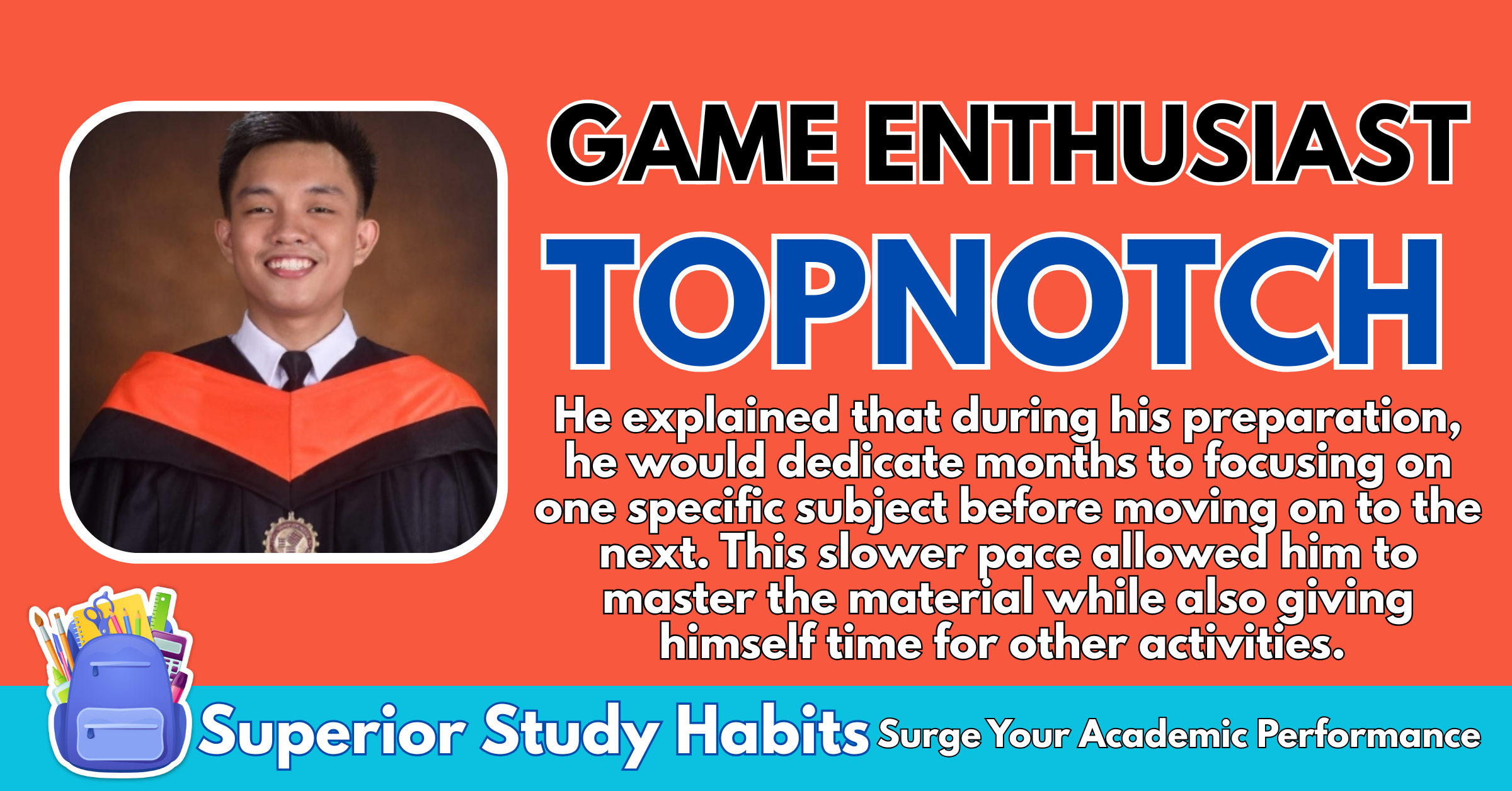 Stayed Up Late Playing Games but Became Topnotcher in 2 Board Exams