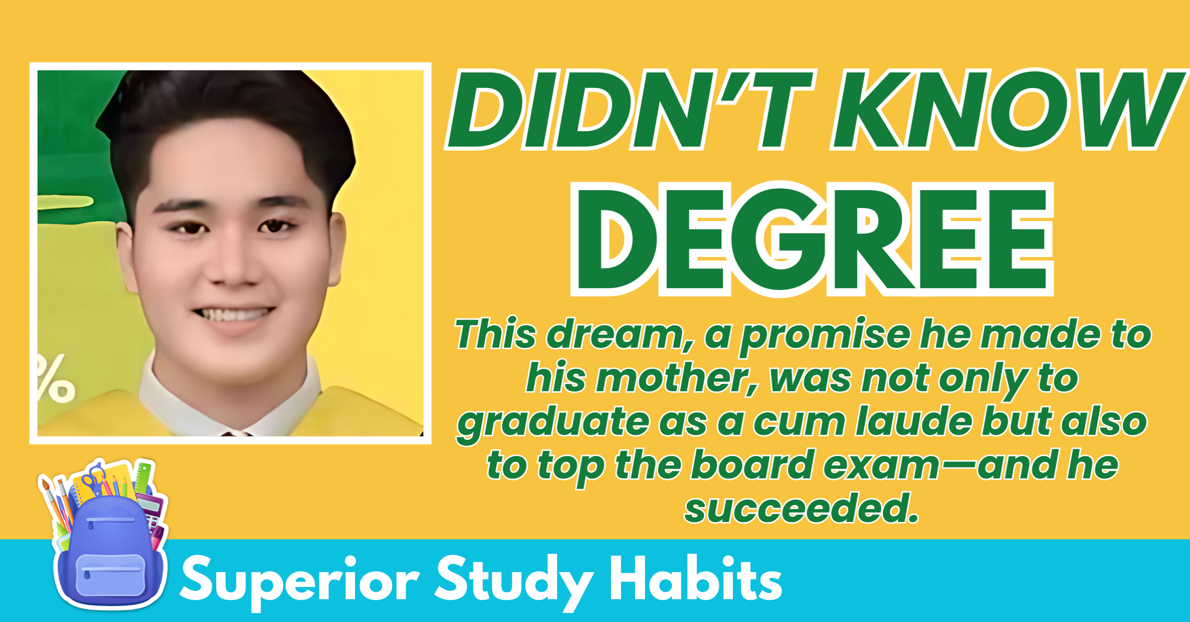 Enrolled in a Degree He Doesn't Know Much About but He is Foresters Board Exam Top 5