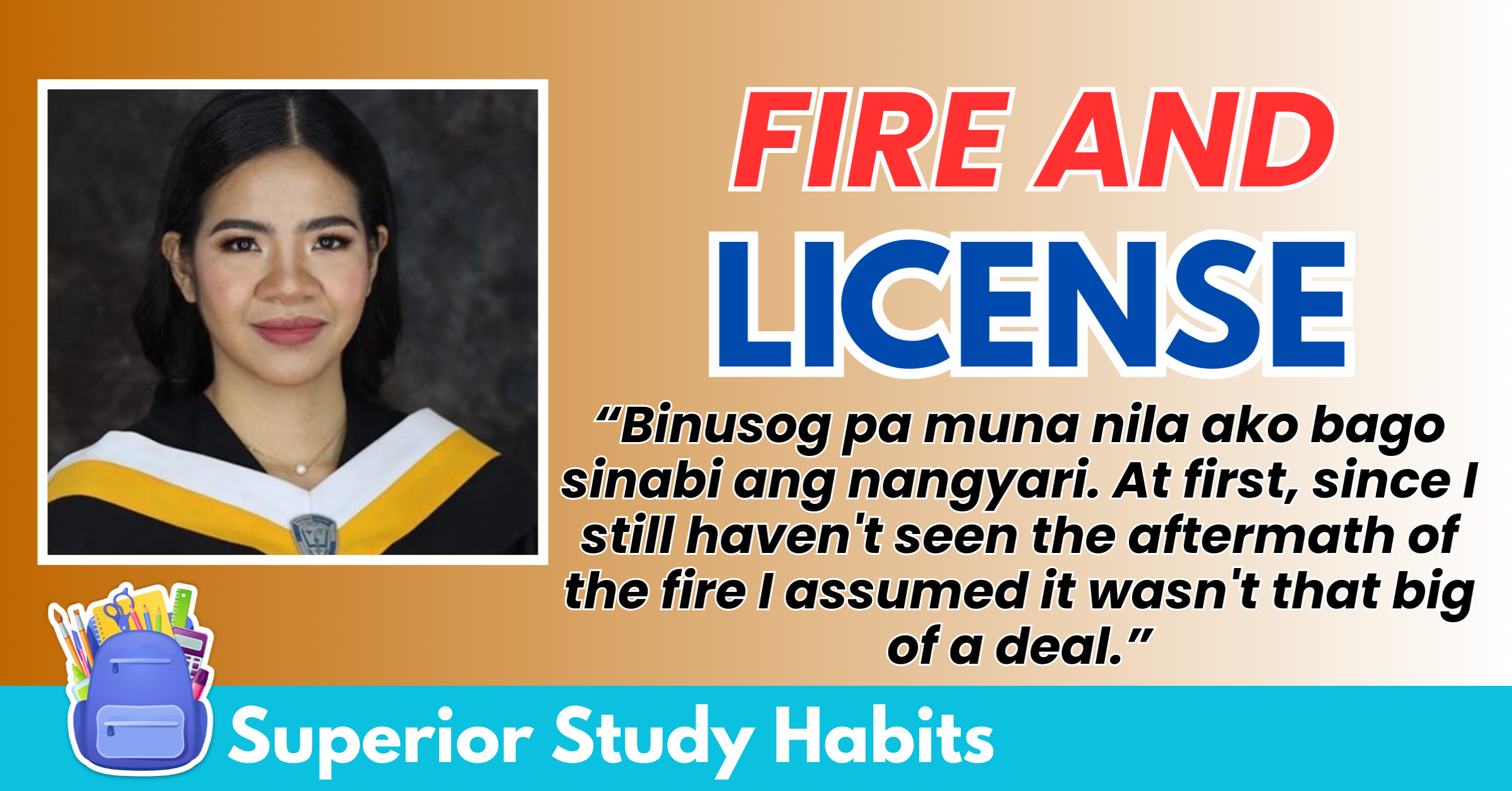 Passed the MedTech Licensure Exam as Fire Consumes Their House