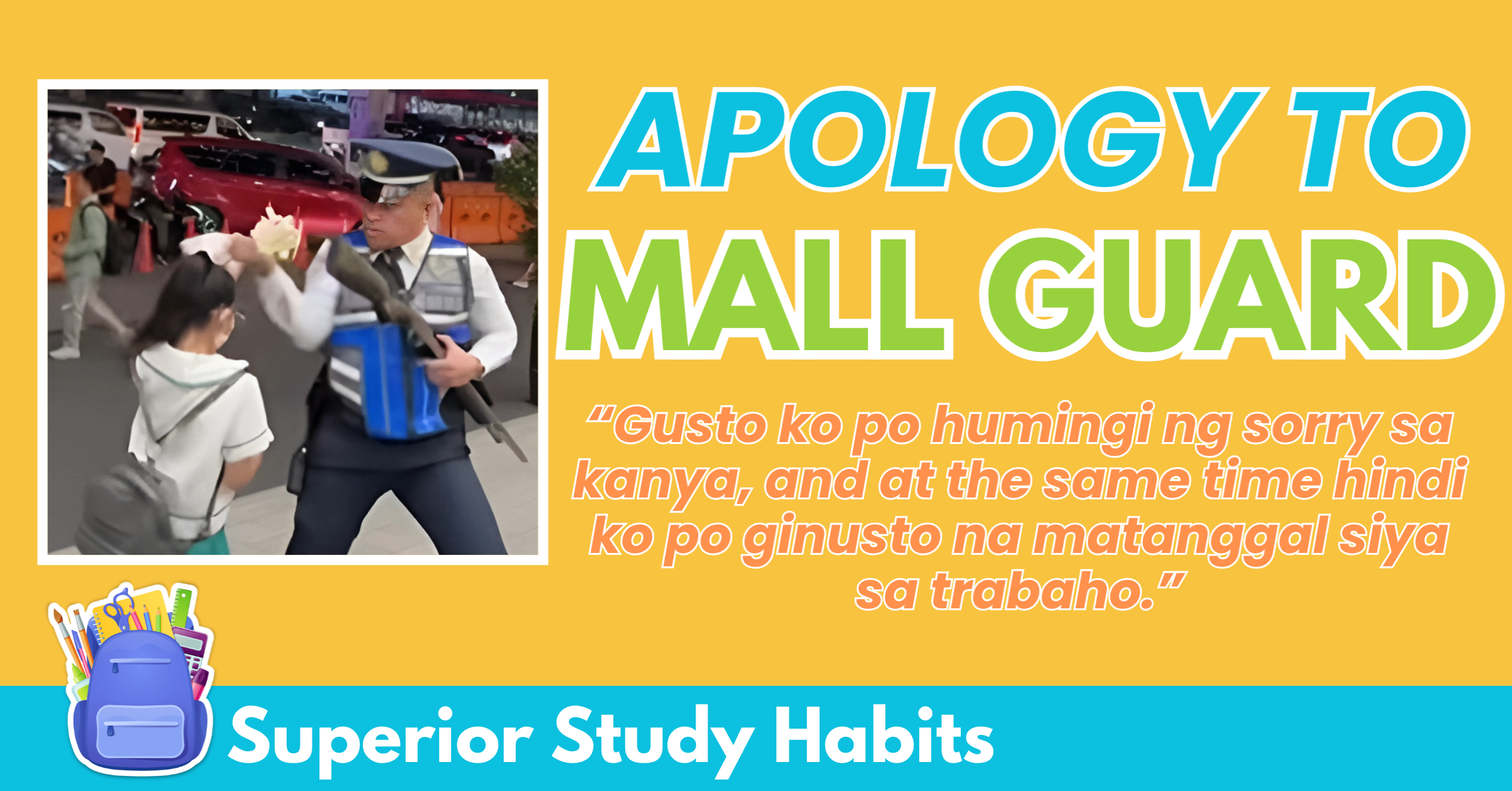 Sampaguita Girl Wants to Apologize to Security Who Lost Job