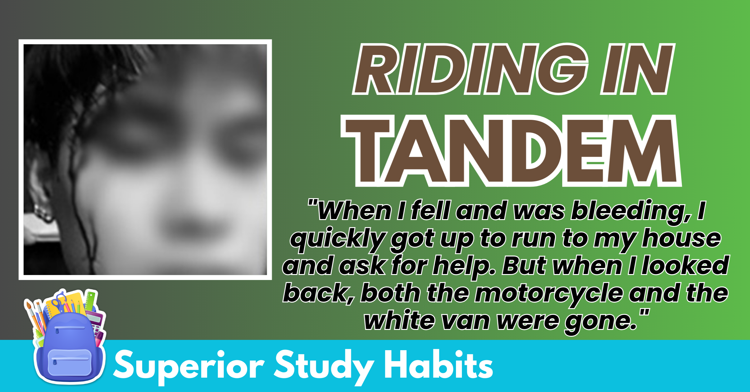 Just Want to Save Money but Student Fell Victim to Riding-in-tandem
