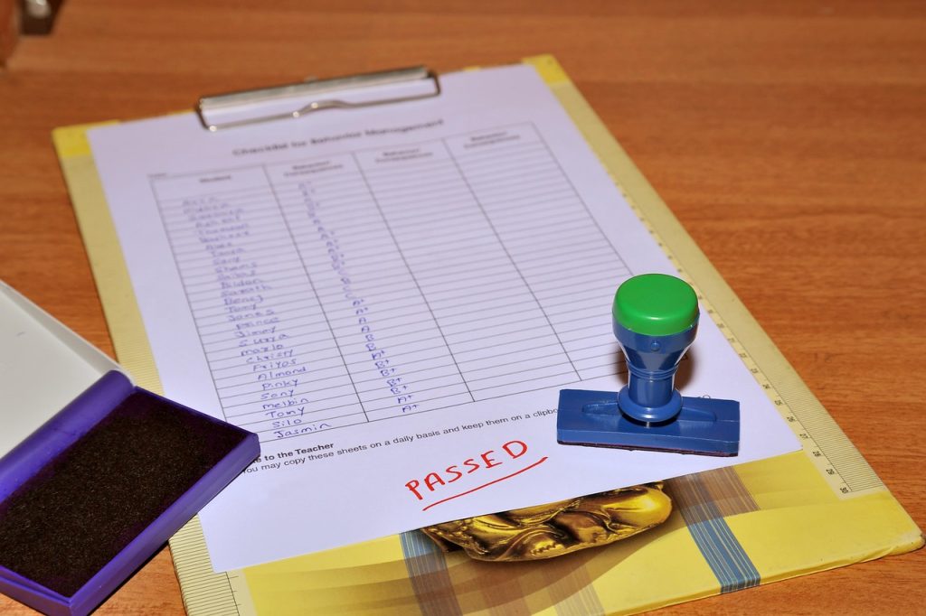 evaluation, exam, passed, list, achievement, appraisal, education, examination, progress report, rubber stamp, evaluation, exam, exam, exam, exam, exam, list, examination