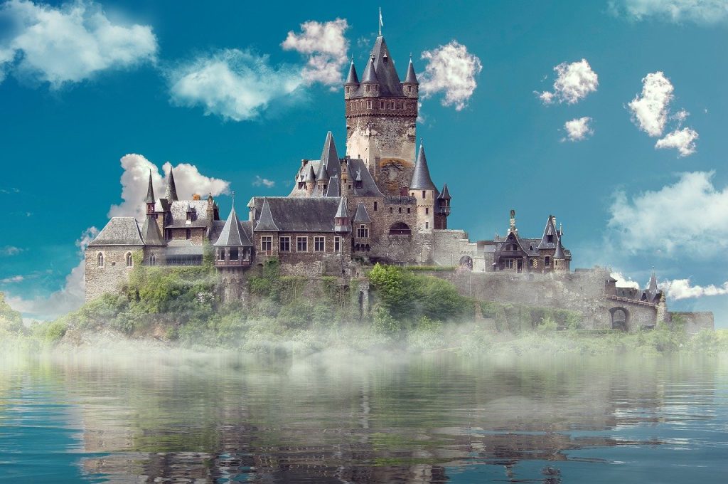 Apply This Extremely Fluid Association Chains Method to Powerfully Memorize Information Coherently 9 castle, lake, fog, island, reflection, water, palace, fairy tale, fantasy, castle, castle, castle, palace, palace, nature, palace, palace, palace