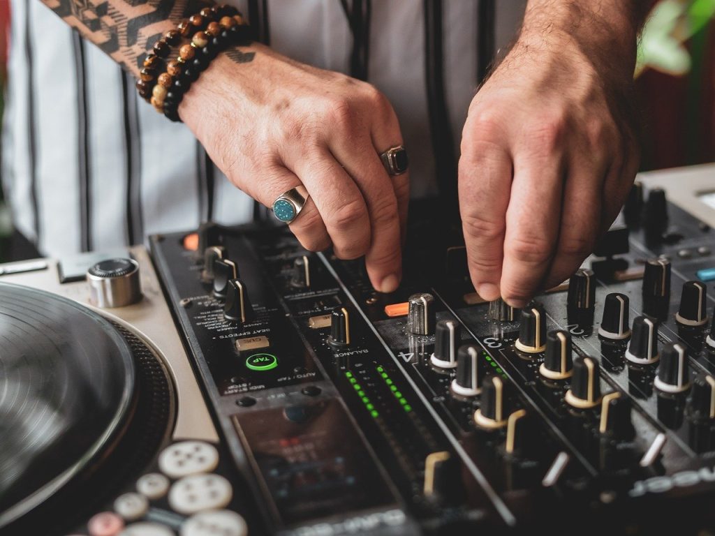 6 Forever Applicable Benefits of Record Yourself for Study Review 6 dj, pioneer, rings, hands, close up, tattoo, music, vinyl, record