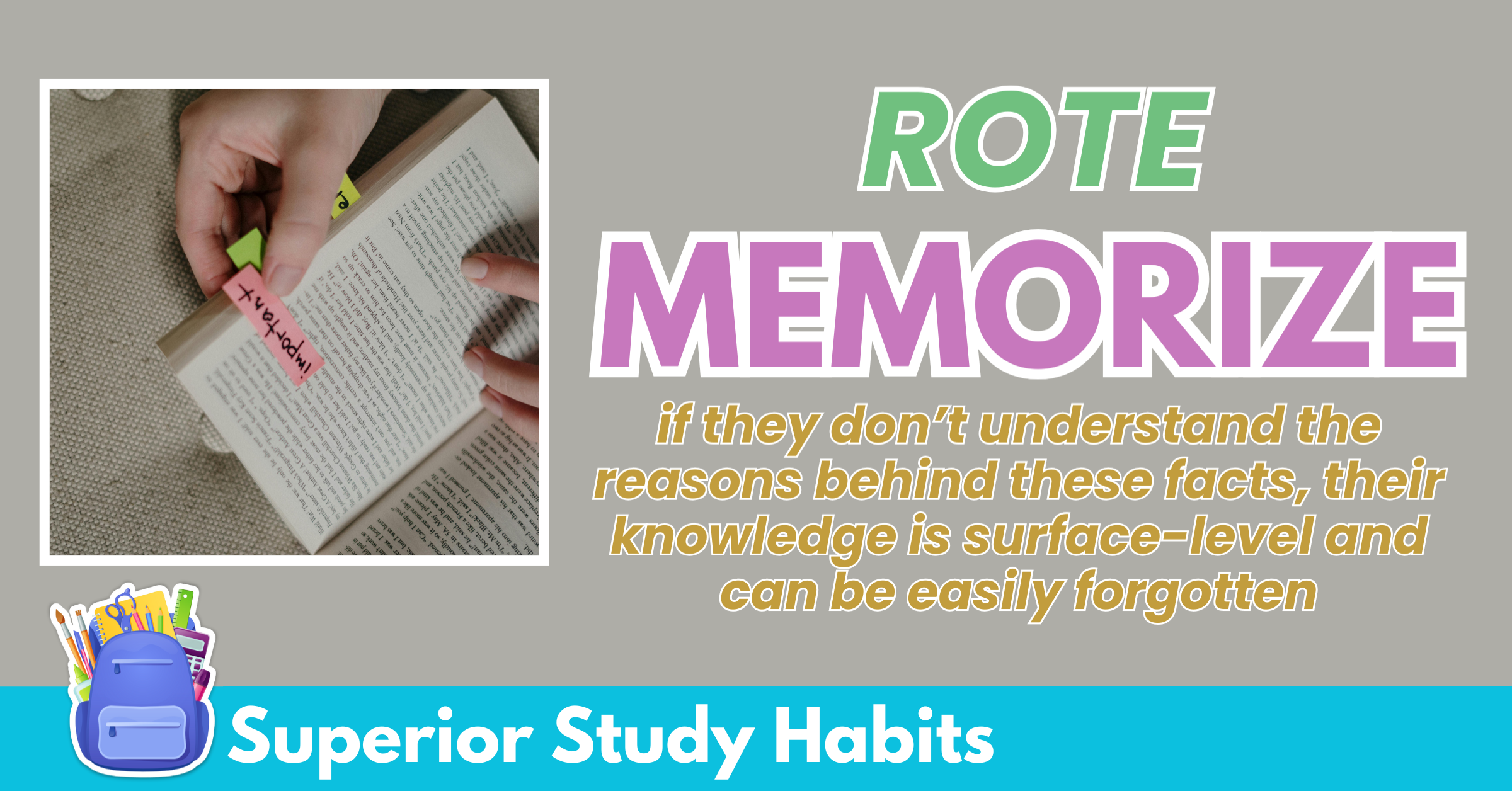 rote memorization of facts is limited