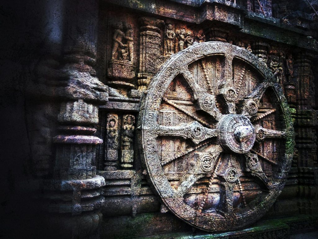 Tribe's 1st Teachers! These 2 Ethnic Tribe Members Draw Online Praises for Chasing Dreams - Future Educators 8 Intricate stone carving of a chariot wheel at the historic Konark Sun Temple, India.