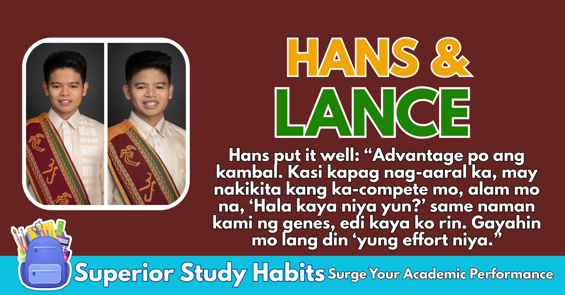 Farinas Twins Both Finishes Summa Cum Laude at UP Diliman - Prioritization, Partnership, Balance