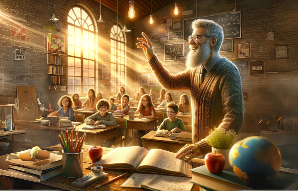 ai generated, teacher, class, school, professor, training, students, teaching, learn, study